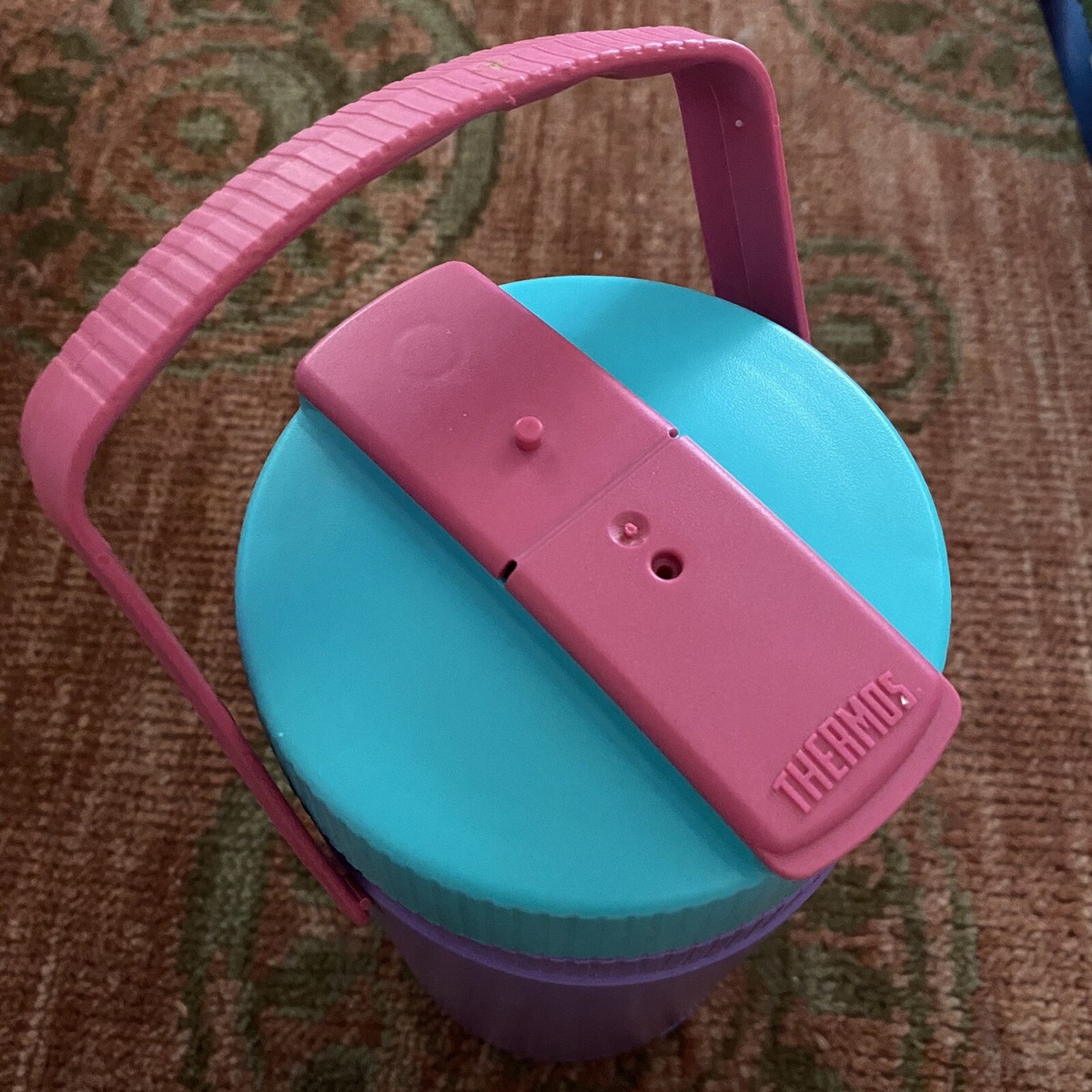 1990s Thermos Purple Pink Teal Water Jug 48oz, 1.4L 7948 USA Bold