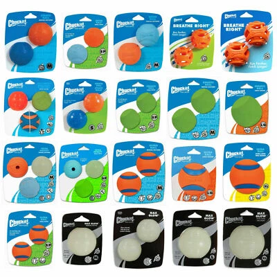 Chuckit Balls Toys Dog Puppy Bouncy Fetch ULTRA Erratic Max Glow Strato Medley