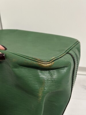 Vintage Louis Vuitton Noe Leather Green Shoulder Drawstring Bag | eBay