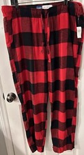 NWT Old Navy Men  s SZ XL Black, Red Buffalo Plaid Cotton Flannel Sleep PJ Pants
