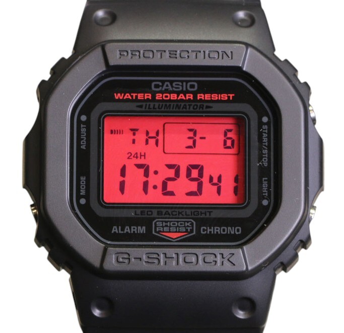 CASIO ジーショック G-SHOCK DW-5600BBR-1JF CASIO G-SHOCK DW-5600BBR-1JF BLACK AND BOLD RED DW5600 Square 2025