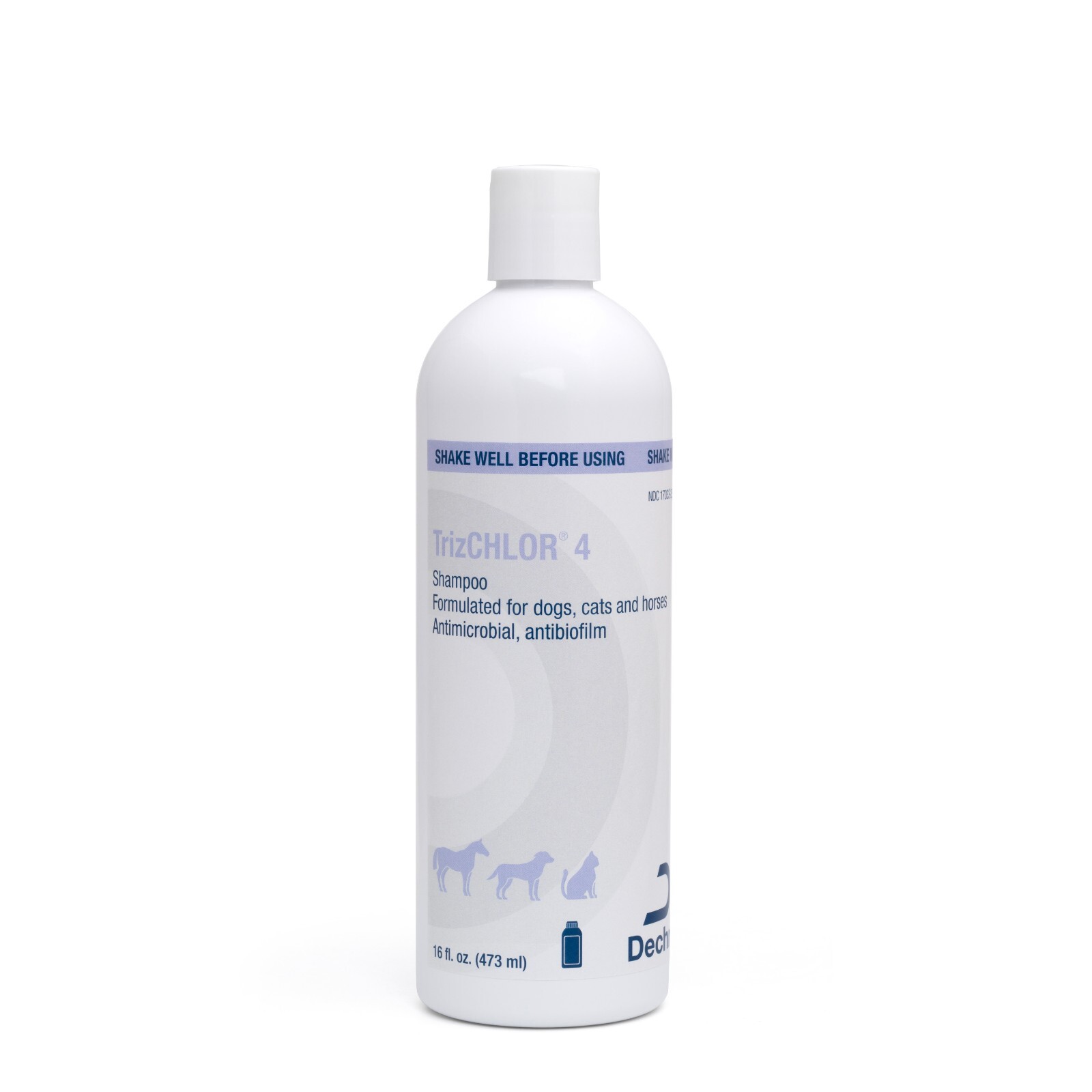 Dechra TrizCHLOR 4 Antimicrobial Medicated Shampoo Dogs Cats 16oz EXP:10/2024