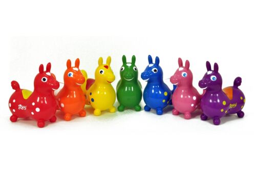 Teal Inflatable Bouncy Horse Rody for Kids 3 to 5 Muscle Building Fun - Picture 3 of 5