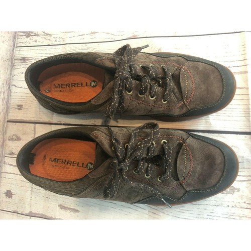 Merrell Albany Lace Espresso Leather Loafer Shoes Womens 9.5 / 40.5 (56u - Picture 9 of 10