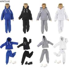 Multi-Color Casual Clothes For 12" Boy Doll Outfit Fashion Hoodies Pants Shoes