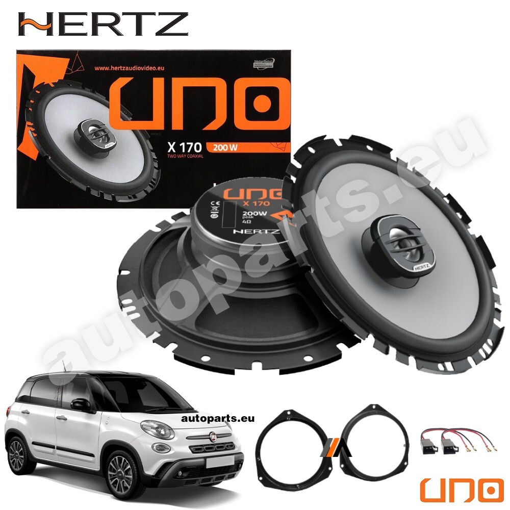 Kit 2 Casse Altoparlanti Hertz X170 Anteriori per Fiat 500L dal 2012 200W