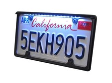 Automotive Size License Plate Frame W/ Hardware  LED to Light up License Plate