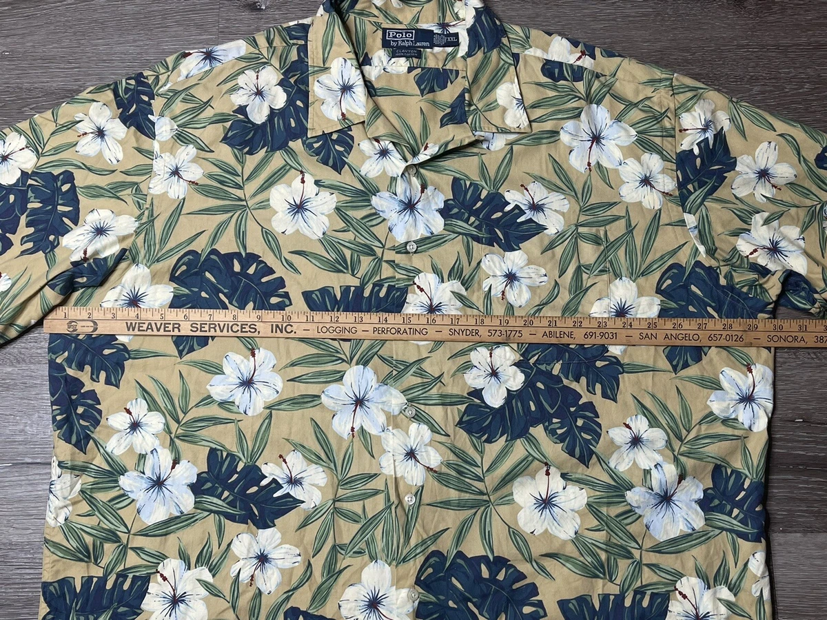 Vintage Polo Ralph Lauren Clayton Floral Hawaiian Camp Shirt 90's