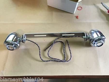 Harley Guide DH-49 Bullet Lamps Fish Eye 68552-58A W/ Clear Lenses & Bracket