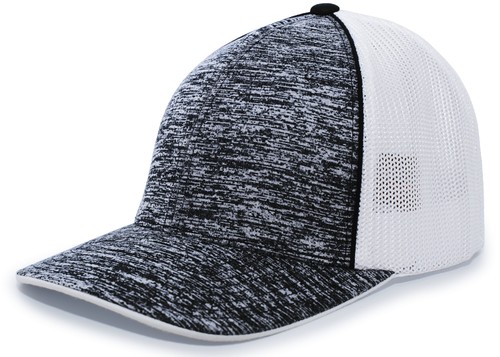 Pacific Headwear 406F Aggressive Heather Trucker PacFlex Cap - Picture 2 of 8