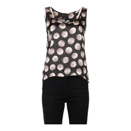Armani Jeans Polka Dot Blouse - Small Black Viscose