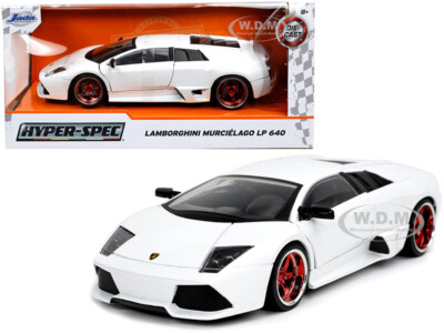 LAMBORGHINI MURCIELAGO LP640 WHITE HYPER-SPEC 1/24 DIECAST MODEL CAR JADA 32570