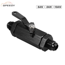 6AN 8AN 10AN Inline Fuel Filter Shut Off Valve Cut Off W/Cable Lever Aluminum