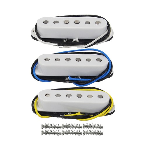 Pastilla para guitarra eléctrica FLEOR ST Alnico5 bobina única cuello escalonado/medio/puente - Imagen 30 de 33