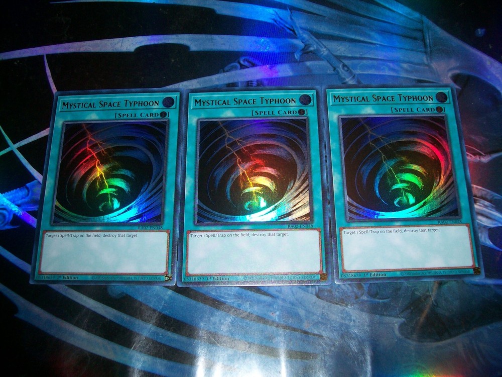 3x Mystical Space Typhoon 1st Edition Ultra Rare RA02-EN048 Yu-Gi-Oh!