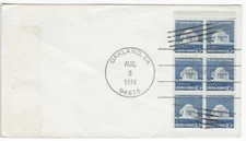 1974-FIRST DAY OF ISSUE COVER-#1510D-JEFFERSON MEMORIAL