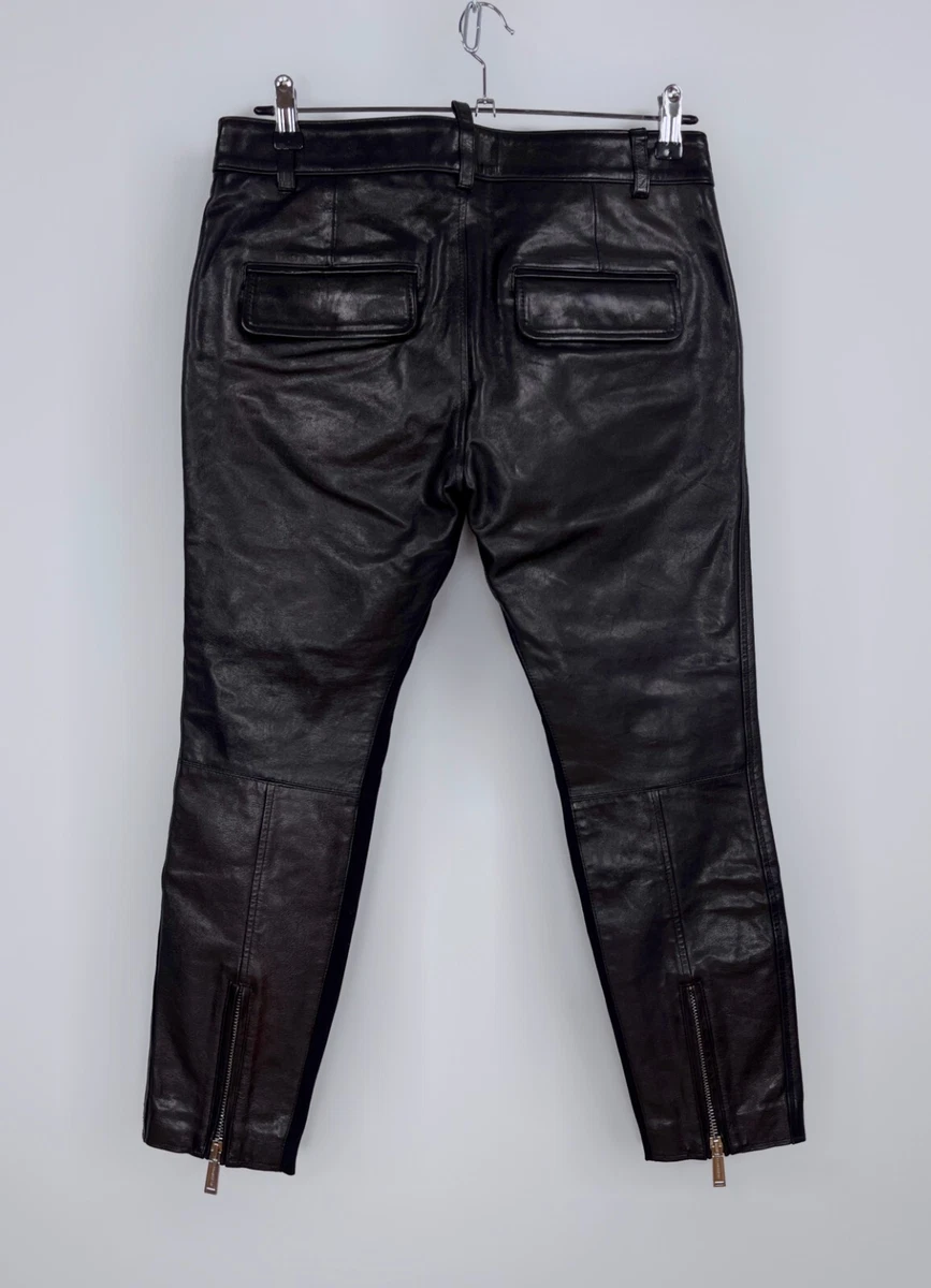 Dsquared2 leather best sale pants