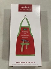 2022 Hallmark Keepsake Memories With Dad Tool Belt Apron Christmas Ornament NEW