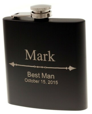 Custom Engraved Groomsman Flask, Personalized Wedding Gift, Bachelor Party Favor