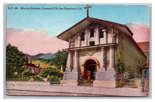 San Francisco CA California Mission Delores Divided Back Postcard Posted 1917