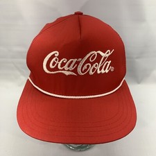 Coca Cola Vintage Snapback Hat Cap Rope Cord 80s 90s Y2K New Old Stock USA Made