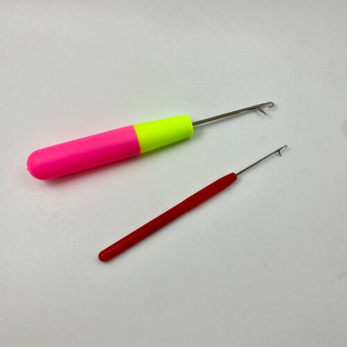 Crochet hook latch lock micro hair bearded needle. Rug making knitting interlock
