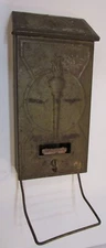 Primitive Old 1918 Liberty Victory Torch WWI Fulton IL USA Antique Wall Mailbox