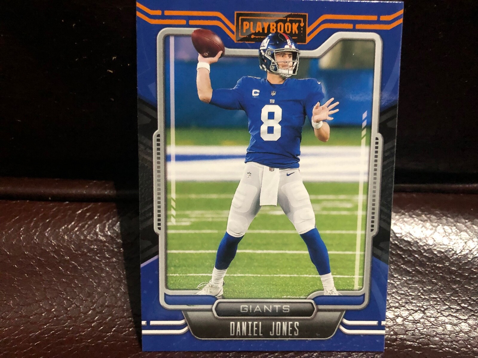 2021 Panini Playbook Orange Daniel Jones # 62 New York Giants