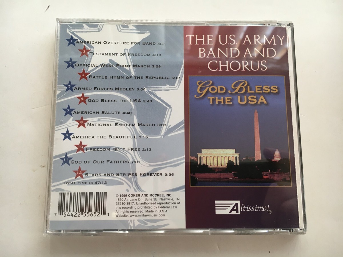 CD - THE U.S. ARMY BAND & CHORUS - God Bless The USA - Clean Used