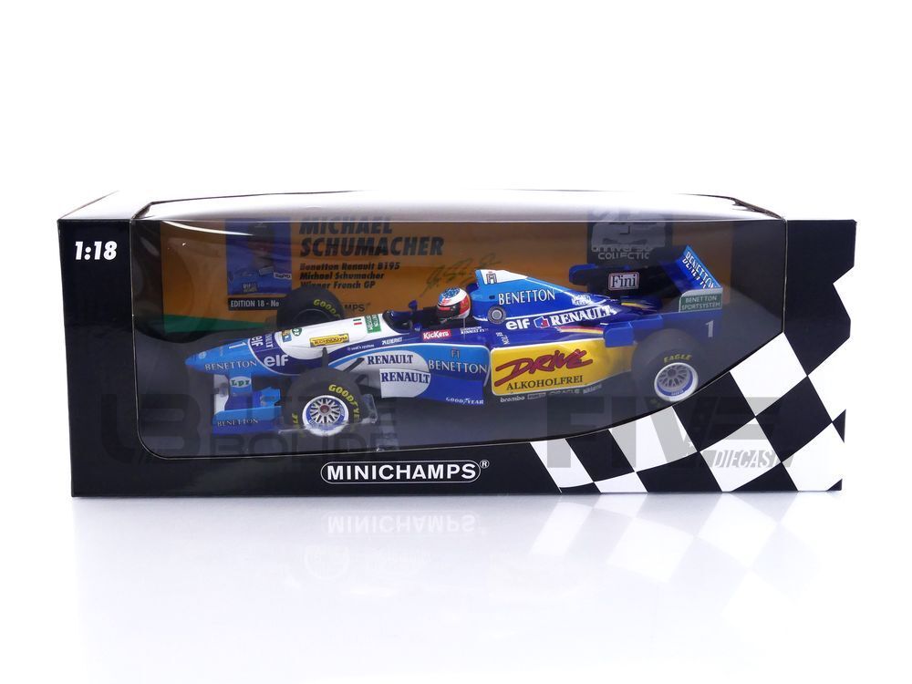 ミニカー MINICHAMPS BENETTON RENAULT B195 1/18 MINICHAMPS 1/18 - BENETTON RENAULT B195 - WINNER GP FRENCH