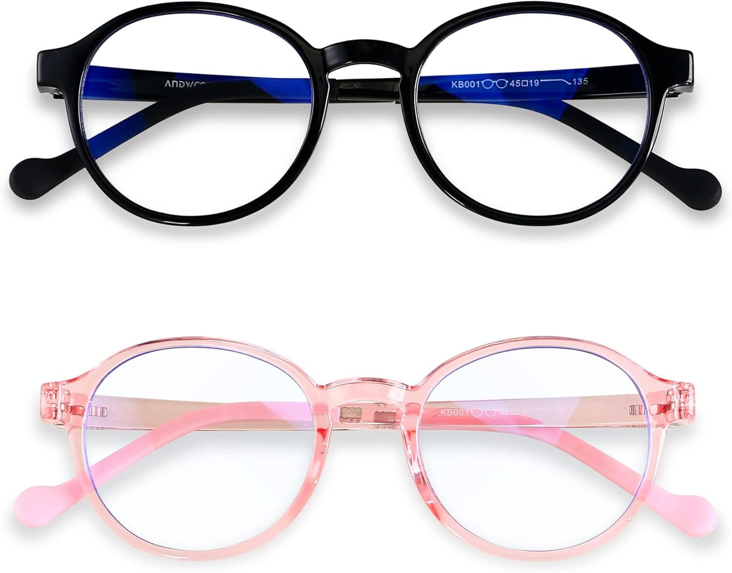 ANDWOOD Blue Light Glasses Kids Girls Boys Computer Gaming Anti Blue Ray Polariz-image