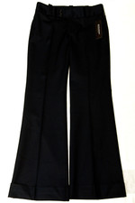 Banana Republic Martin Fit Navy Blue With Gray Stripes Stretch Cuffed Pants Sz 2