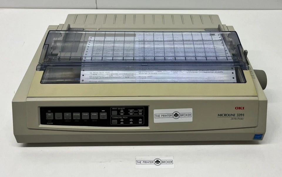 OKI Microline 3391 A4 Mono Dot Matrix 24 Pin Printer GE7300B 1091408 - Image 3 of 4
