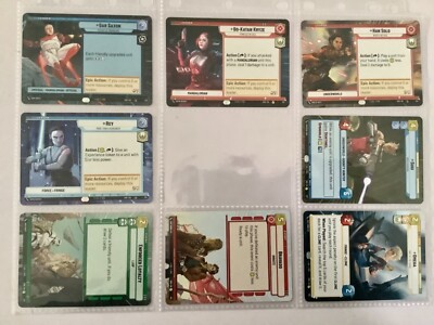 STAR WARS SHADOWS OF THE GALAXY KONVOLUT 18 KARTEN HYPER, FOIL, LEGEND, RARE ETC.