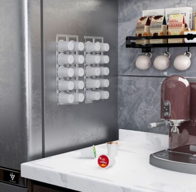 Coffee Pod Holders for 20 K-Cups 2-Pack Clear Acrylic K Cup