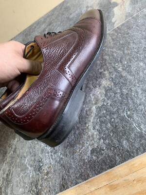 Mezlan Marque Brown Leather Brogue Cap Toe Oxford Lace Dress  display picture 3
