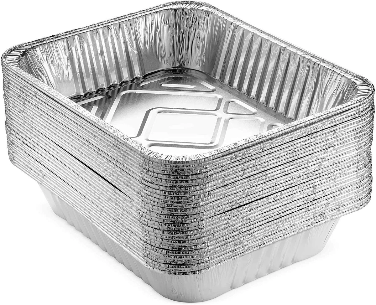 Nicole Fantini Extra Large Heavyduty Disposable Durable Turkey Roaster  Aluminum Pans, Oval Shape for Chicken, Meat, Brisket, Roasting, Baking