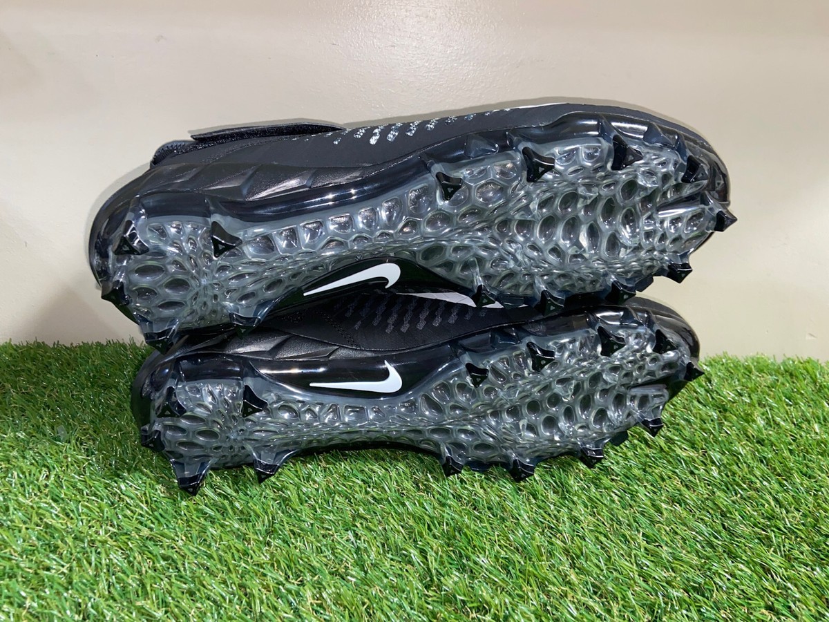 Men's Nike Alpha Menace Pro 2 Mid Football Cleats Black AQ3209-002