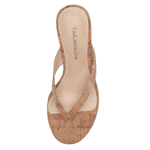 Roman Women Slip Sandals Wedges Flip Flop Pumps Open Toe High Heels Ladies Shoes - Picture 8 of 17