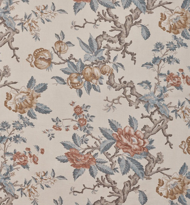 GUY GOODFELLOW CURTAIN FABRIC DESIGN Garsington 4.8 METRES RUSSET 100% LINEN