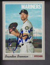 2019 Topps Heritage * BRANDON BRENNAN * Seattle Mariners Signed Card (SIP105)