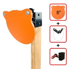 Highwild AR500 Steel Gong 8" x 3/8" Shooting Target with 2x4 Target Hanger