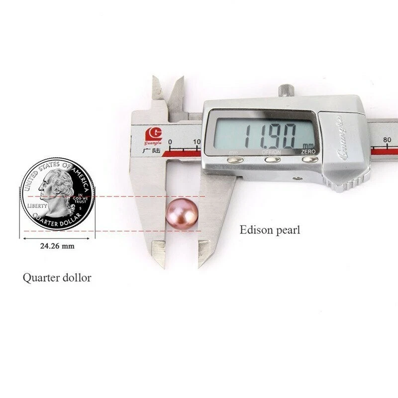 CLUCI 10 Pcs 11-12mm Big Edison Pearls in Oysters Round Single Packaged Genuine - Image 3 of 4