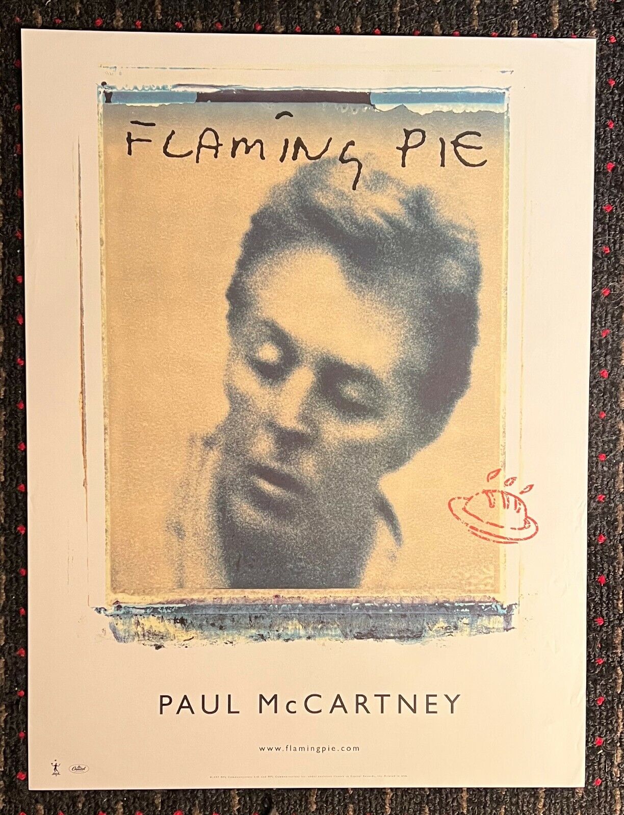 Paul McCartney Flaming Pie 18x24 record store promo poster CAPIT