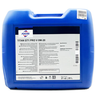 20 L Fuchs Titan GT1 Pro V 0W-20 Motoröl Öl 0W20 | VOLVO VCC RBS0-2AE