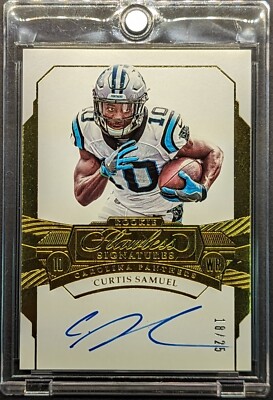 CURTIS SAMUEL Rookie Auto 2017 Flawless Signatures Gold Foil SP /25 RC