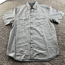 5.11 Tactical Shirt Mens Medium Gray Snap Closure Button Up Short Sleeve