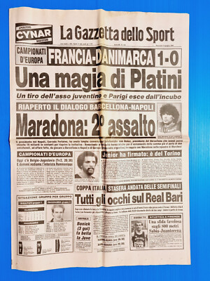Gazette Dello Sport 1 Juin 1984 Visentini-Alboreto-Marco Pomponi-Maradona