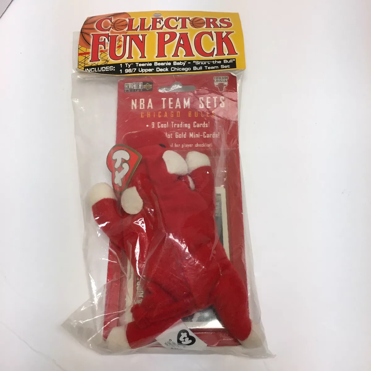 Rare Chicago Bulls Collectors Fun Pack ty Teenie Beanie Baby