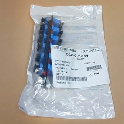Corning CCH-CP12-59 (CCH) Panel SC Adapters  Duplex, UPC, 12 F, Single-mode (OS2